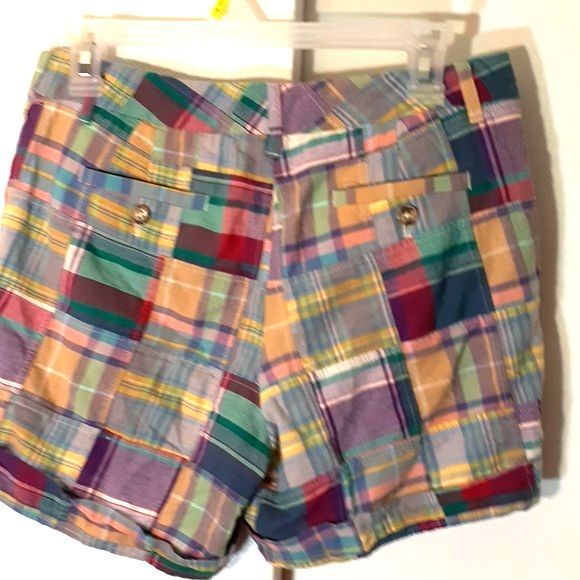 Lord & Taylor Madras plaid shorts xs 2 & loft top shirt blouse s p sp soft girl - Picture 10 of 10